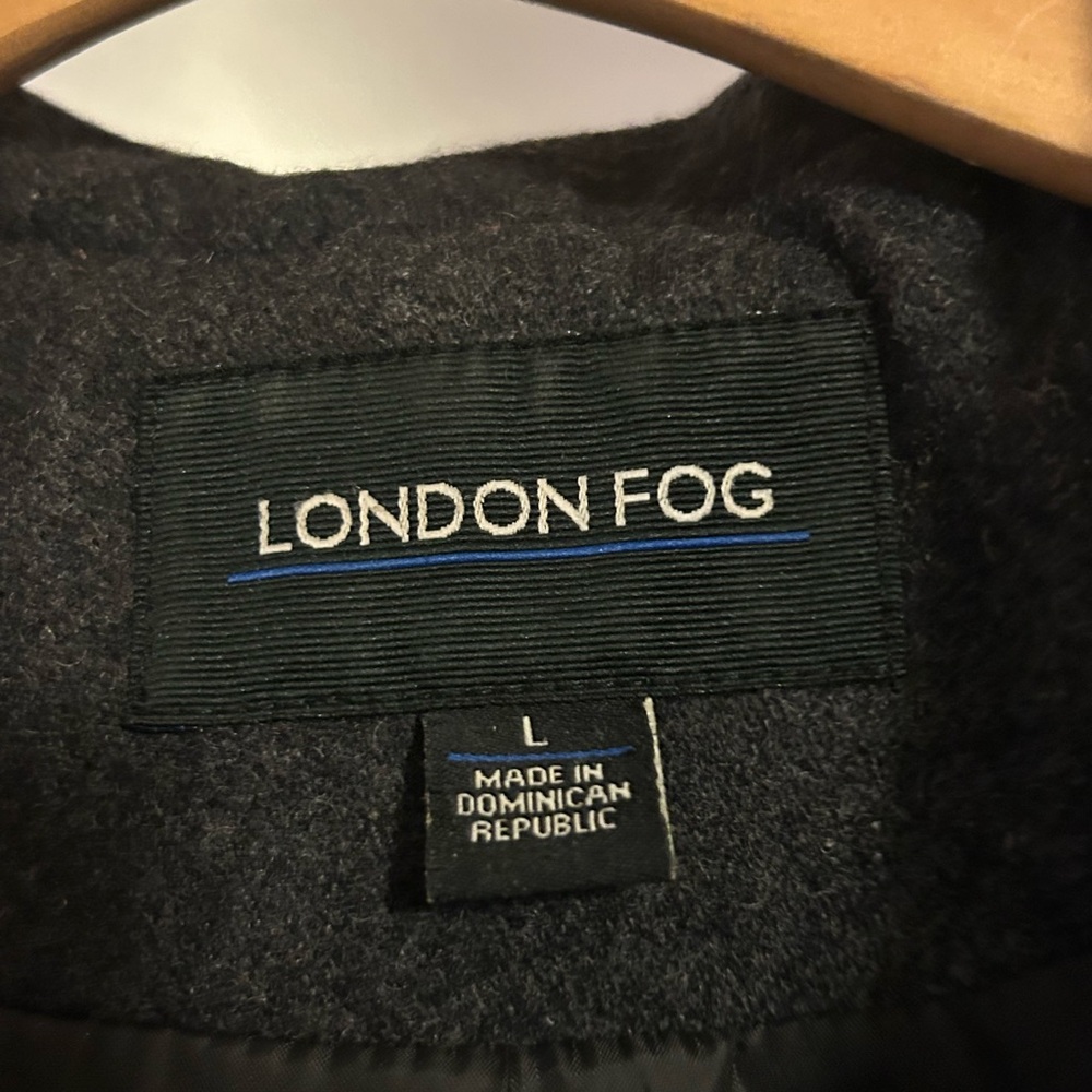 London Fog Charcoal Pea Coat - Picture 3 of 4